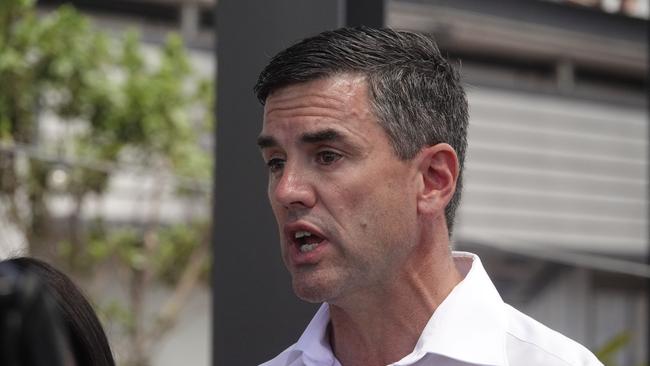 Victorian Liberal leader Brad Battin remains hopeful his party can claim victory in Werribee. Picture: Valeriu Campan/NewsWire.