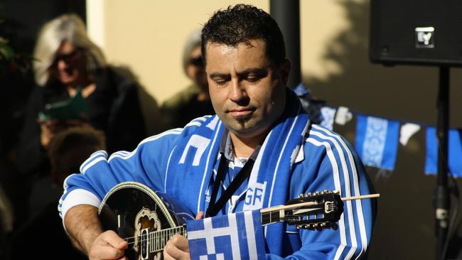 Tassos Lambrou provided traditional Greek music. Picture: Alexi Demetriadi