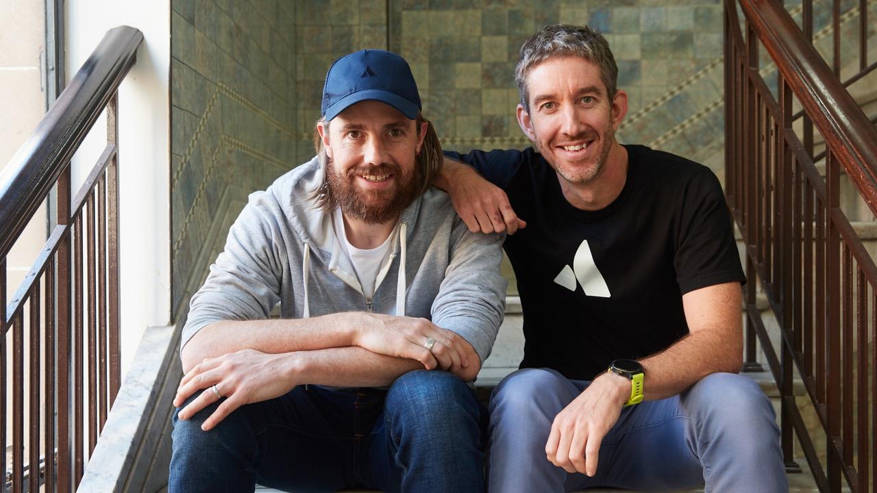 Critics have accused Atlassian co-founders Mike Cannon-Brookes (left) and Scott Farquhar (right) of being slow to withdraw from Russia.