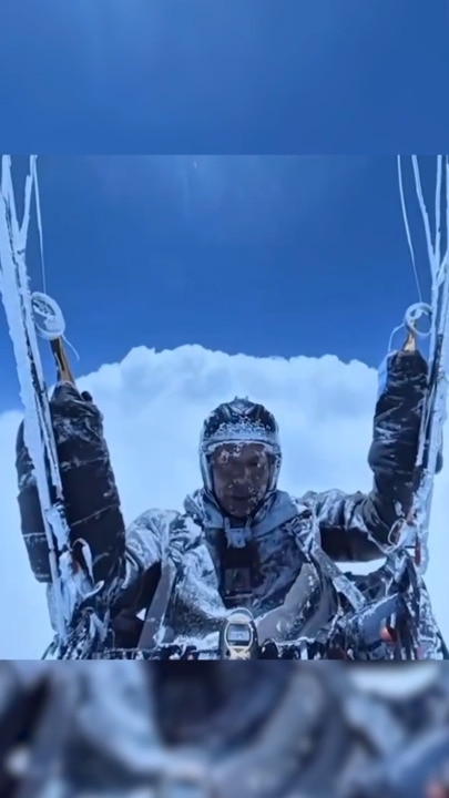 Paraglider nearly freezes to death