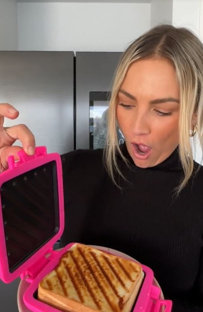 Meryn Serong, Kmart’s Divisional Merchandise Manager, said the viral microwavable toastie maker is the product of the season. Picture: TikTok