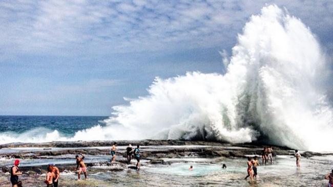 A man is missing after he was swept into the ocean near the Figure 8 Pools south of Sydney. Picture: Instagram