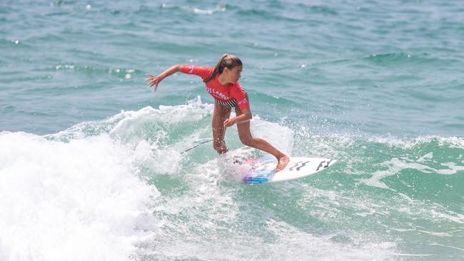 NEW IDEA: Lennox Head surfer Juniper Harper. Junior surfers can now compete in an online series. Photo Ben Stagg / Surfing Queensland