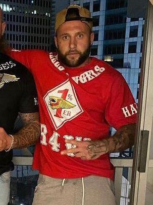 Hells Angels bikie Meyez Elkerdi was allegedly involved in the drive-by shooting. Pictures: Facebook