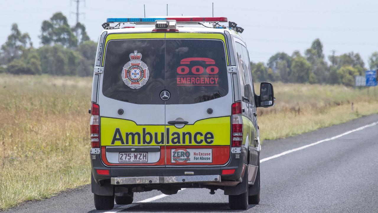 Emergency services responded to a five-vehicle crash on the Warrego Highway on August 7, 2024. Picture: Nev Madsen.