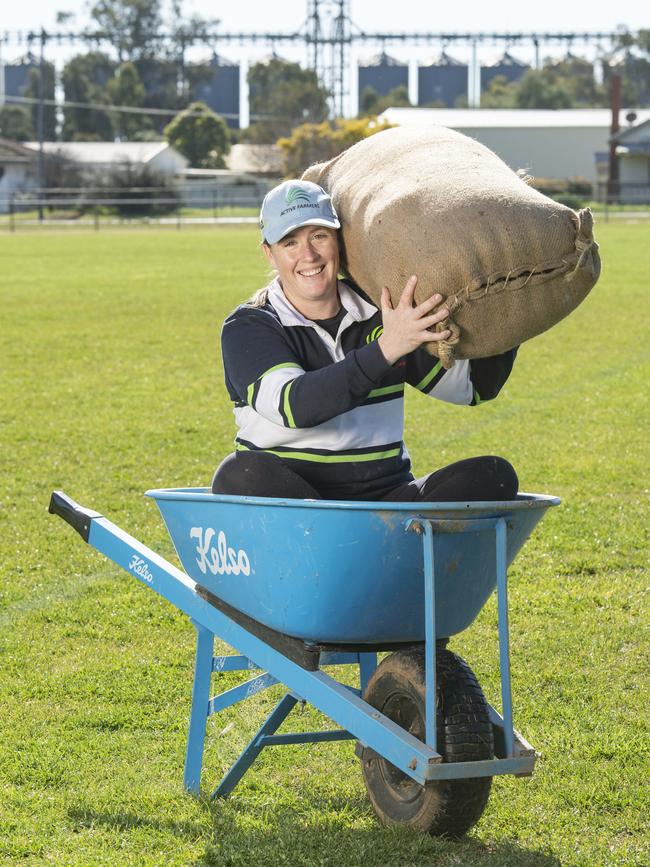 Claire Harrison is a driving force behind resurrecting the historic Wycheproof King of the Mountain race, and runs Active Farmers classes in her community. Picture: Zoe Phillips