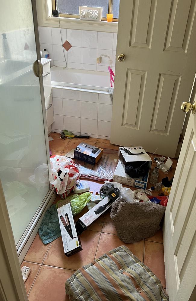 The family home was later ransacked while they lived in temporary housing. Picture: Supplied.