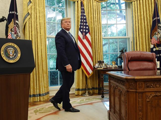 The former president’s blog was billed as “from the desk of Donald Trump” but even his most hardcore supporters were lukewarm to the message. Picture: Getty Images