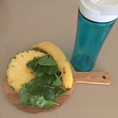 Breakfast consists of a banana and a smoothie. Picture: Ashton Shonhan