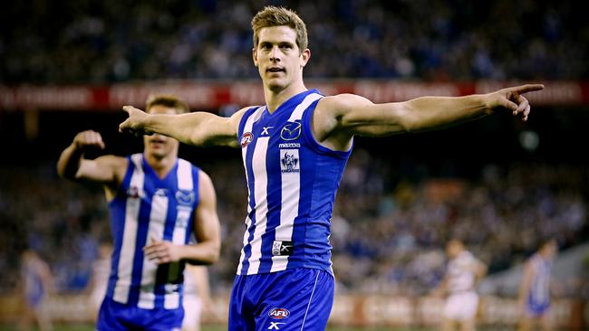 Kangaroo Nick Dal Santo was in fine form in win over Geelong. Picture: Wayne Ludbey