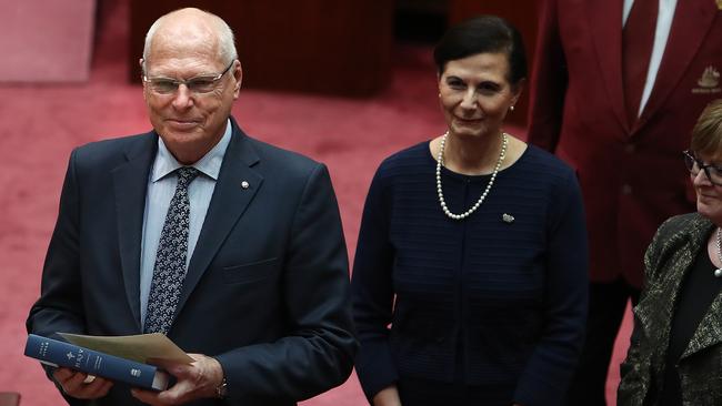 Jim Molan is sworn in as a Senator for NSW. Picture: Kym Smith