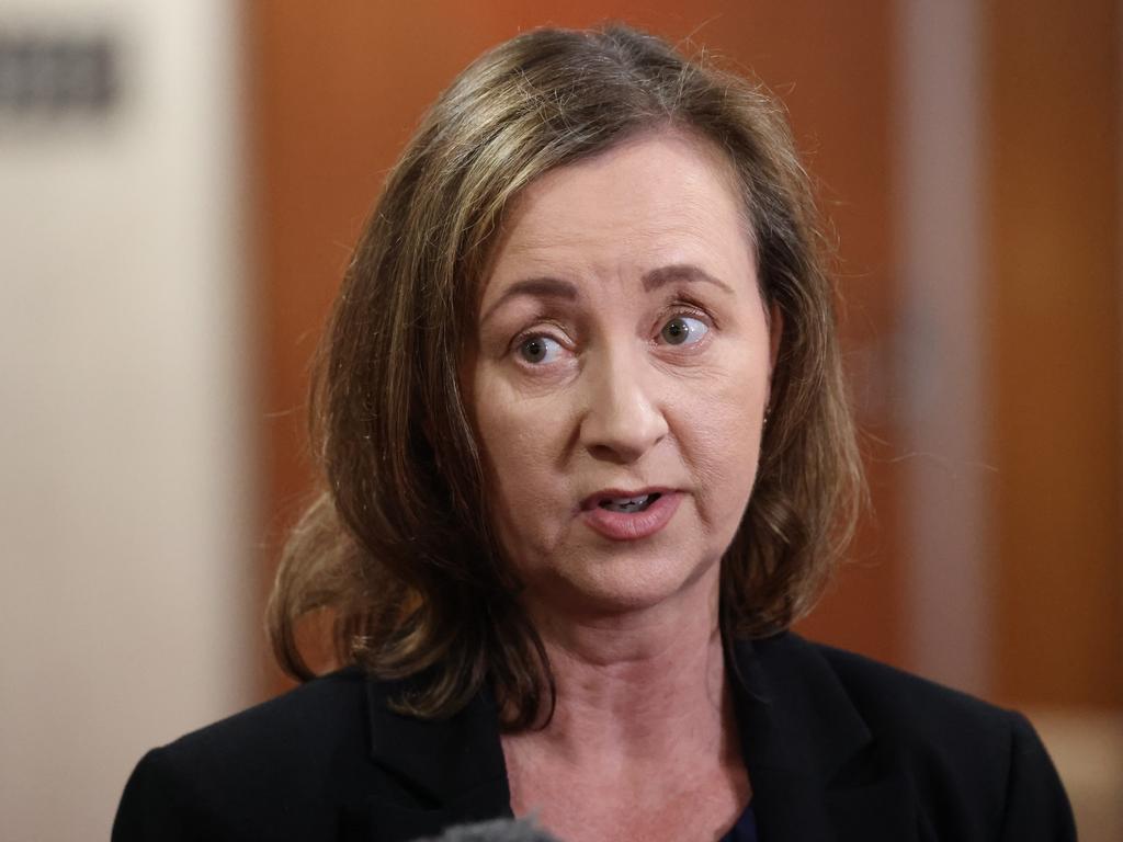 Health Minister Yvette D'Ath during a presser at Parliament House, Brisbane. Picture: Liam Kidston