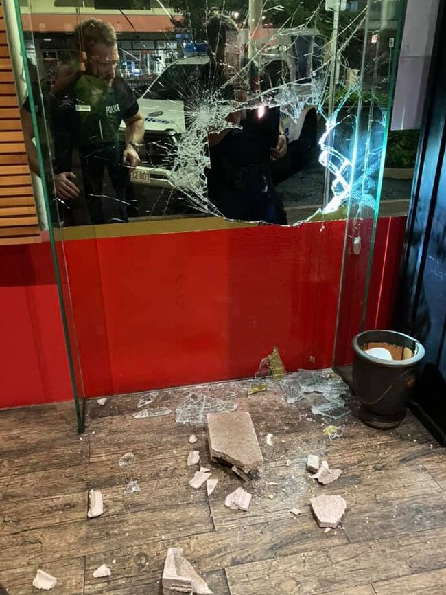 Lazy Susan's Eating House at Cavenagh St, Darwin, was broken into overnight. Picture: Supplied