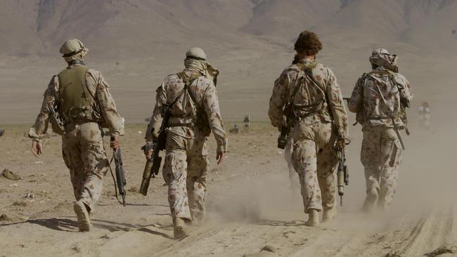 Over there and overused … SAS troops in Afghanistan.