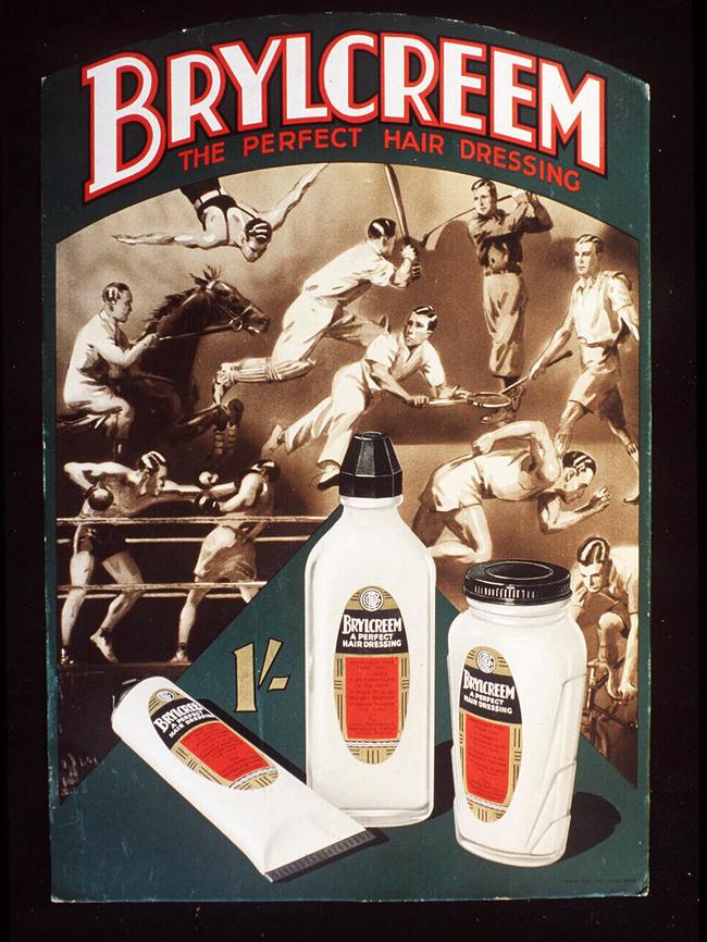 A World War II-era poster advertising Brylcreem hair cream.