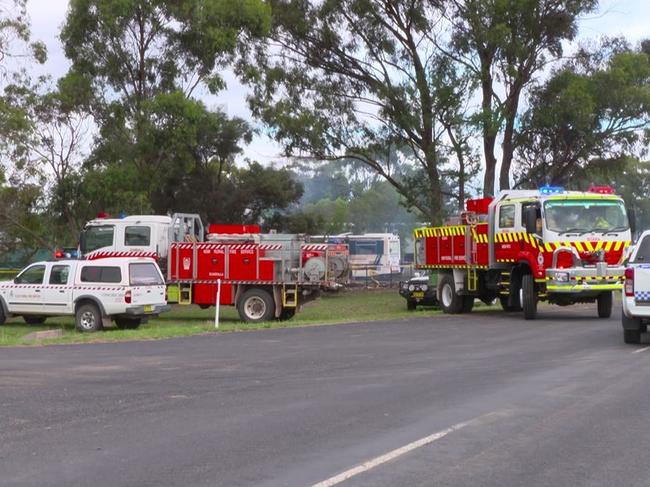 Fire crews extinguished the blaze on Sunday, but the home was completely destroyed. Picture: TNV