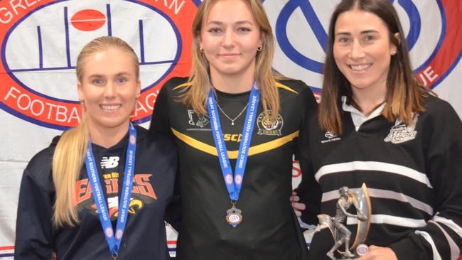 Layla Rogers (left) has been a star for McLaren. Picture: Great Southern Football League