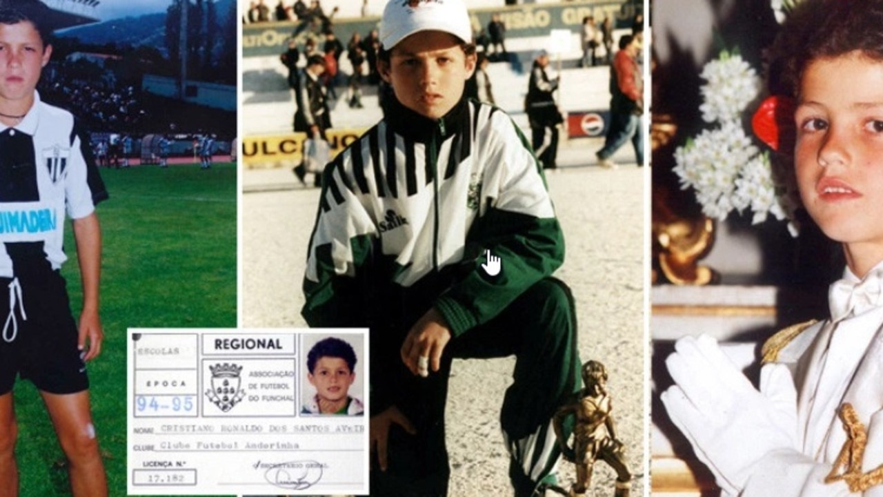 Some photos of Cristiano Ronaldo as a young boy.