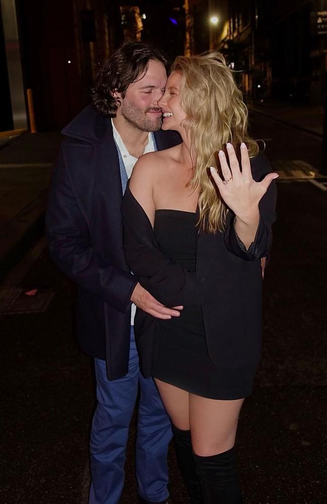 Alice announced the pair are now engaged. Picture: Instagram/@alicekjames