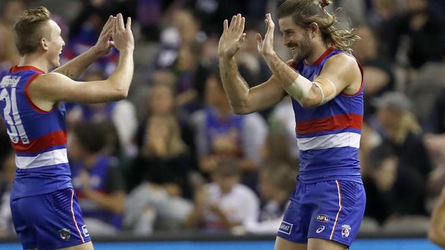 Western Bulldogs forward Josh Bruce has put an ugly 2020 behind him to star in 2021 (Photo by Darrian Traynor/Getty Images)