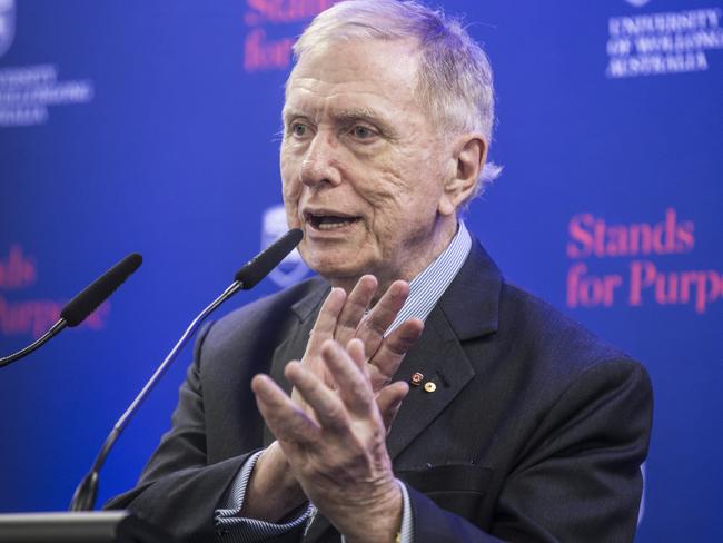 Former Justice of the High Court of Australia Michael Kirby speaks at the opening of the School of Law at the University of Wollongong's Liverpool campus in February this year.