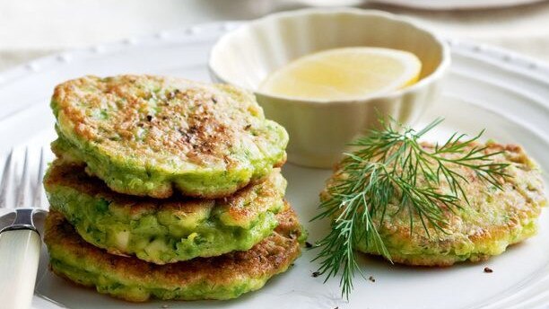 Try this pea and haloumi fritter combo.