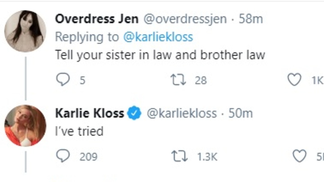 Ivanka’s sister-in-law on Twitter.