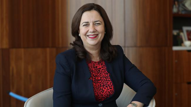 Premier Annastacia Palaszczuk cemented her place in Australian history as the country’s most successful female leader. Picture: Lyndon Mechielsen