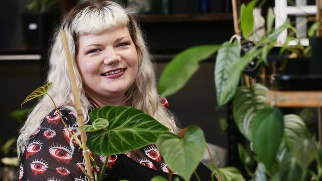 Jenna Minchin has opened The Secret Jungle, an indoor plant shop on Lake Street specialising in rare and exotic plants. Picture: Brendan Radke