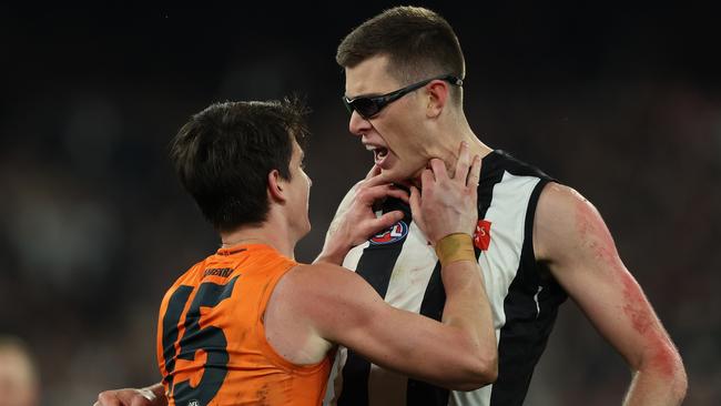 Mason Cox kicked Collingwood’s only goal in the final quarter. Picture: Getty Images