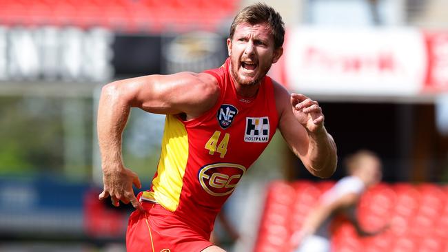 Nathan Bock in action during the Suns V GWS NEAFL game at Metricon Stadium, Gold Coast. Pics Adam Head