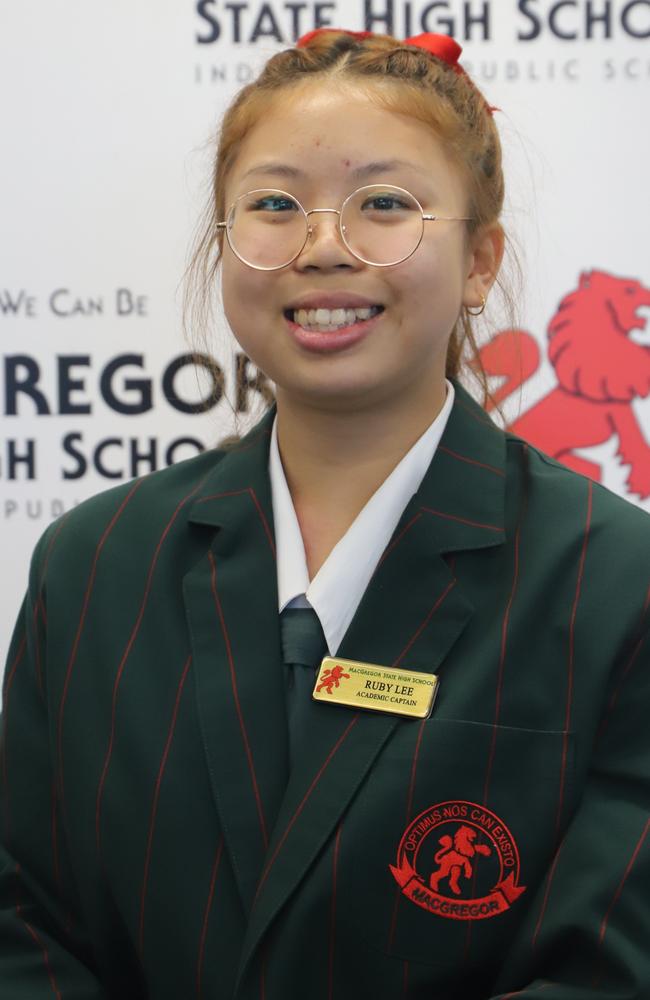 Ruby Lee, MacGregor State High School captain. Picture: Contributed