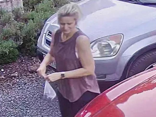 Samantha Murphy in CCTV footage from the morning she went missing.