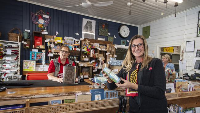 South Lismore postmistress Tracy Ward (right) and South Lismore stalwart Kathleen Wilcox promoting Story Book Garden.