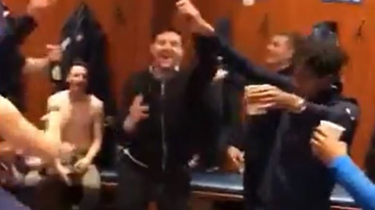 Steven Gerrard got in on the celebrations.