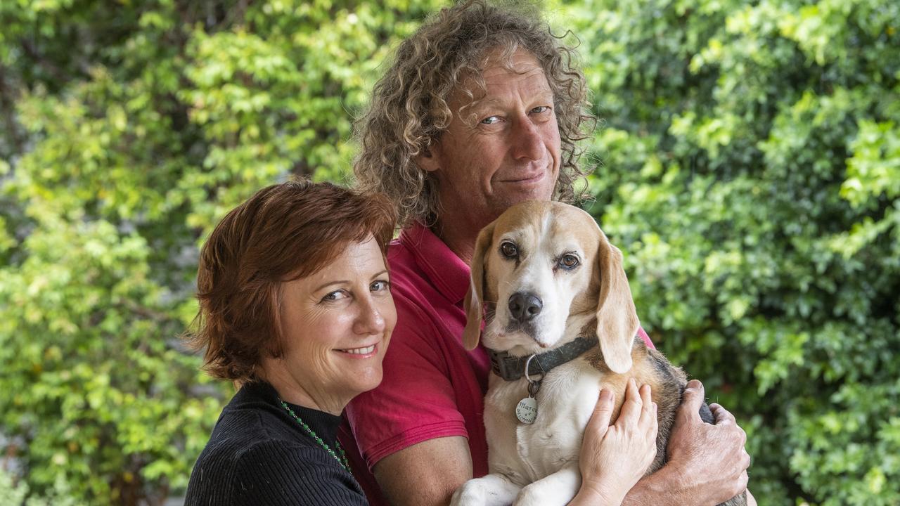 Ali Davenport and Ivan Brown with their dog Marco.