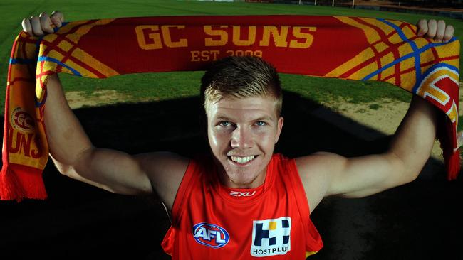 03/12/14 - Central District's Josh Glenn has been rookie-listed by the Gold Coast Suns. Pictured with at Playford Oval in Elizabeth. Photo Tom Huntley