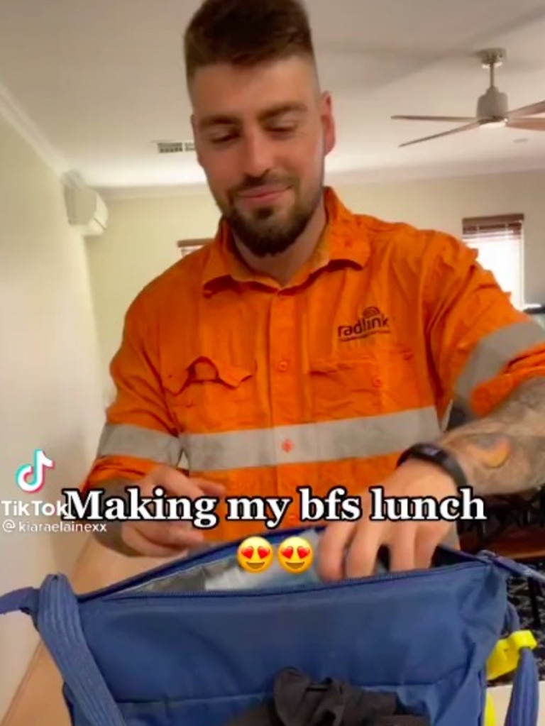 The Perth woman packed an elaborate lunch for her partner. Picture: TikTok.