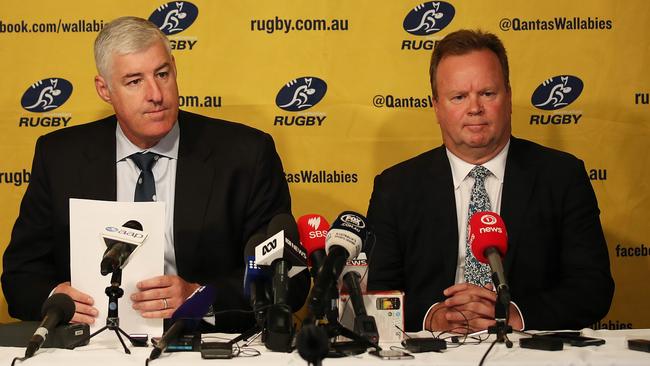 ARU chairman Cameron Clyne (left) and CEO Bill Pulver.