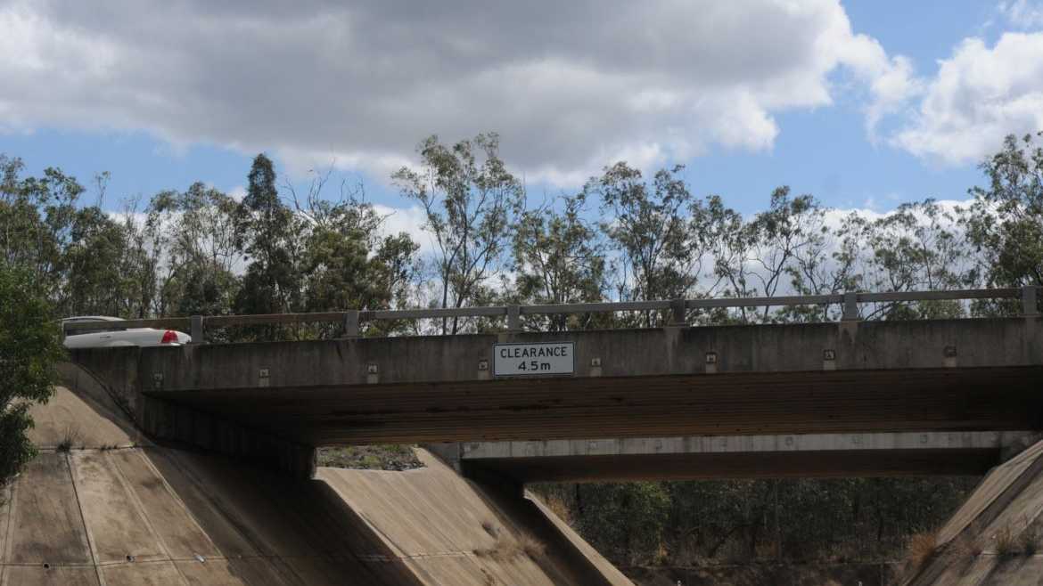 Lockyer Valley Regional Council want the State Government to give Grantham access to the Warrego Highway. Shown is the Philps Rd underpass near the site of the proposed Gatton West Industrial Zone. Picture: Derek Barry