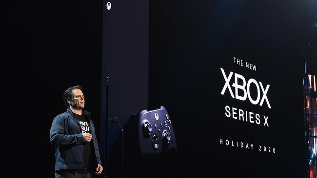 Xbox boss Phil Spencer unveiling the Xbox Series X in 2019. Picture: Frank Micelotta / PictureGroup