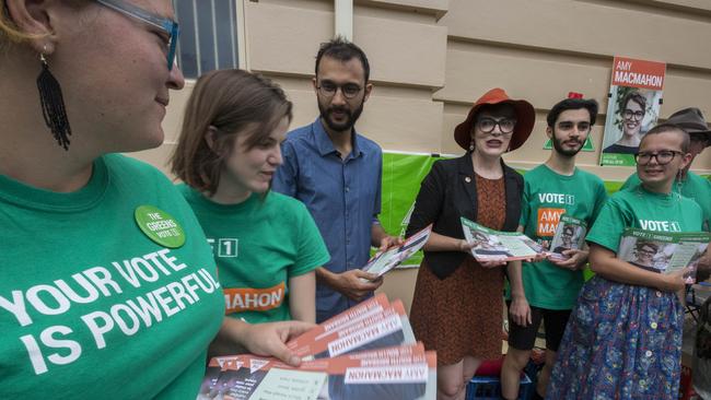 The Greens attracted a very small vote but are still claiming it as a win. Picture: AAP Image/Glenn Hunt