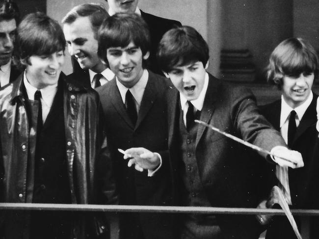 16th June 1964-  Five Beatles at Melbourne Town Hall, Media [book promo use only] BOOK - When We Was Fab: Inside The Beatles Australasian Tour 1964 PLEASE CREDIT BOOK IN CAPTIONS