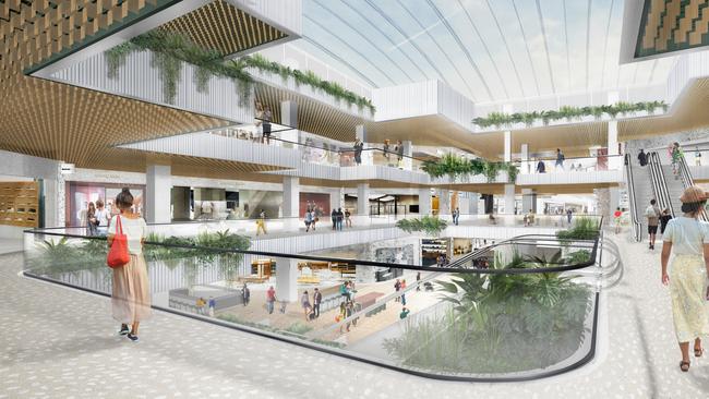 Artist impressions of the heart of the centre outside David Jones.