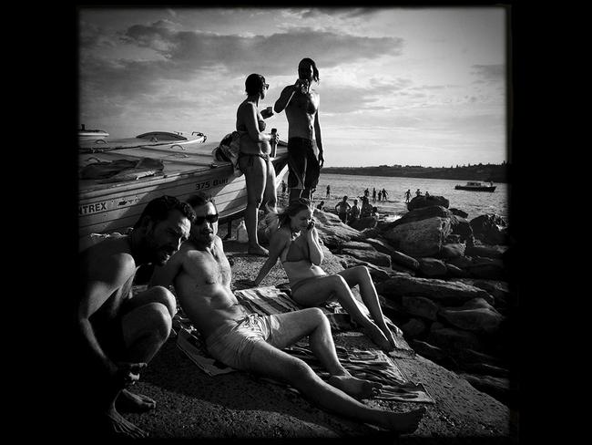 Albion Harrison's 'Naish Children': 'On our first 43 degree day during January 2013’s summer heatwave I was at North Bondi, dipping in and out of the water in a vain attempt to stay cool enough to think. Needless to say, many other folks felt this way too. On a working Tuesday, not only was the beach packed but the northern rock shelf was also chock full of people until well after dark.' Picture: Head On festival mobile prize