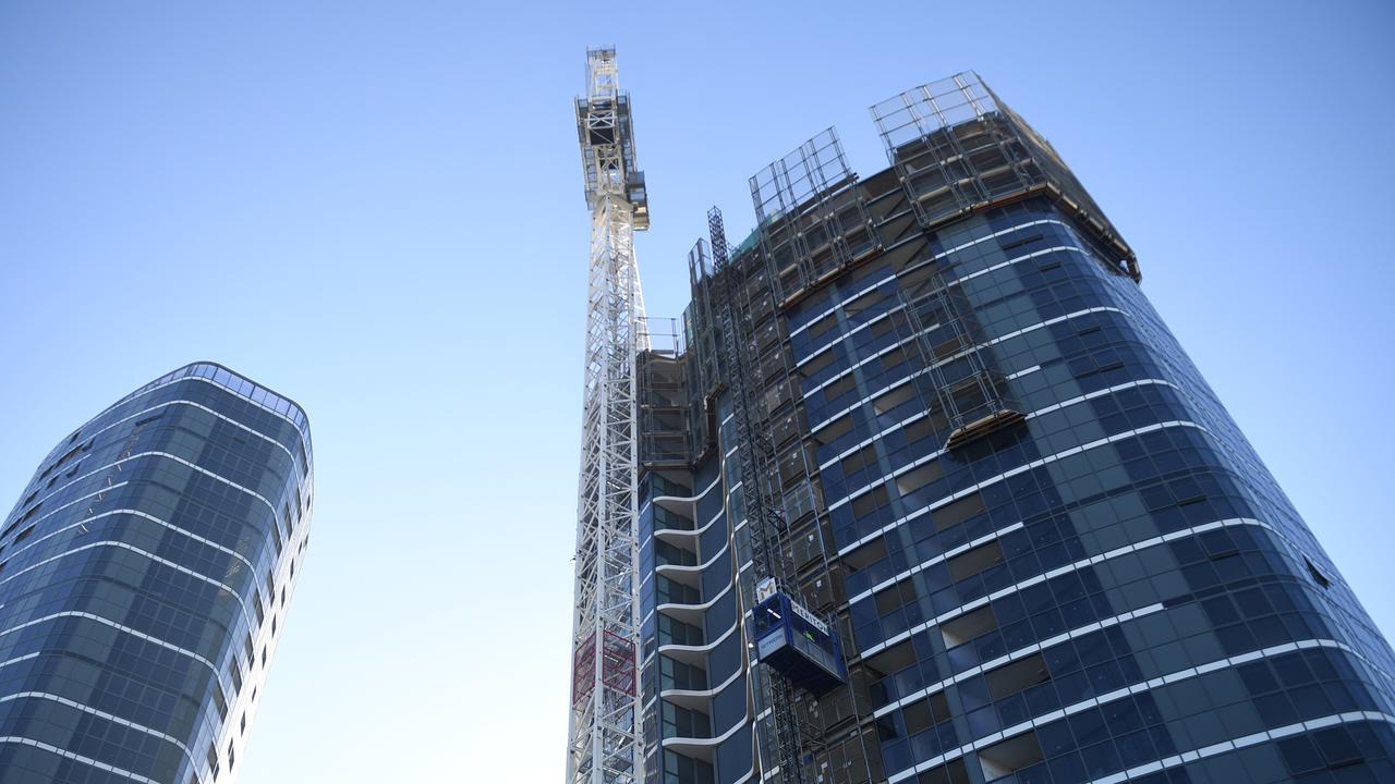 Apartment buildings started during the boom are now coming onto the market. Picture: AAP Image/Brendan Esposito