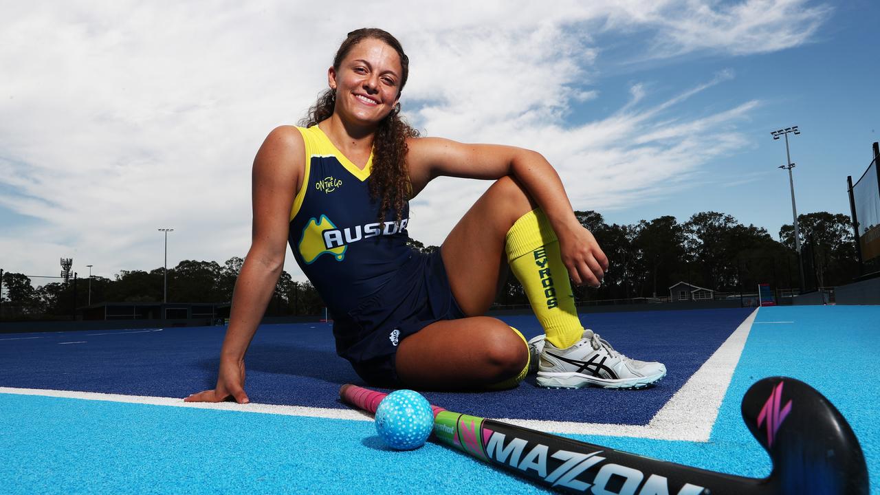 Olympian Rosie Malone at the Gold Coast Hockey Centre Photograph: Jason O'Brien