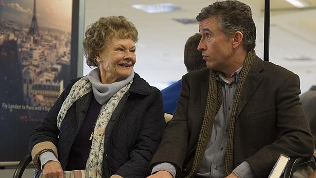 Oscar nominated Judi Dench and Steve Coogan in a scene from Philomena.