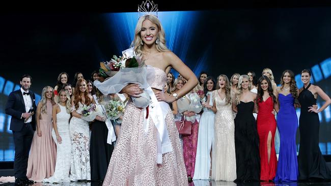 South Australian Olivia Rogers was crowned Miss Universe Australia in Melbourne on Thursday night. Picture: Julie Kiriacoudis