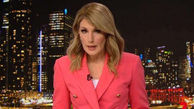 Ghidella during her final bulletin for the Seven Network.